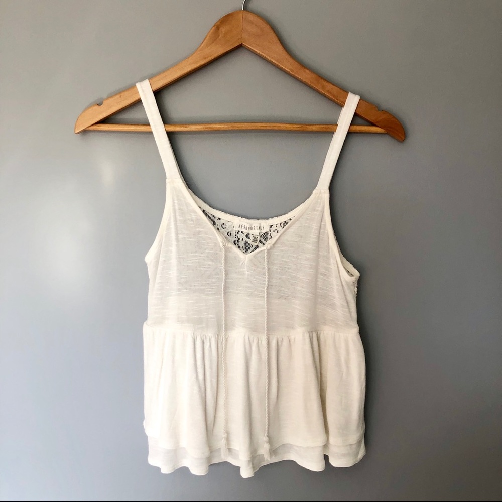 Aeropostale Tank Top with Lace on Back - Size XS